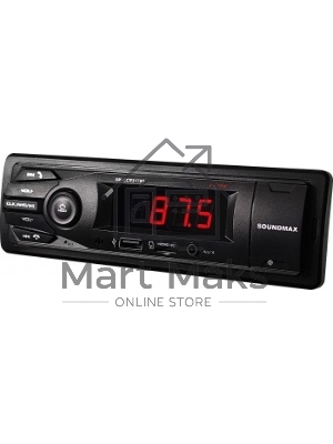 Автомагнитола Soundmax SM-CCR3179B, 1 DIN, Bluetooth, USB Type-A, AUX