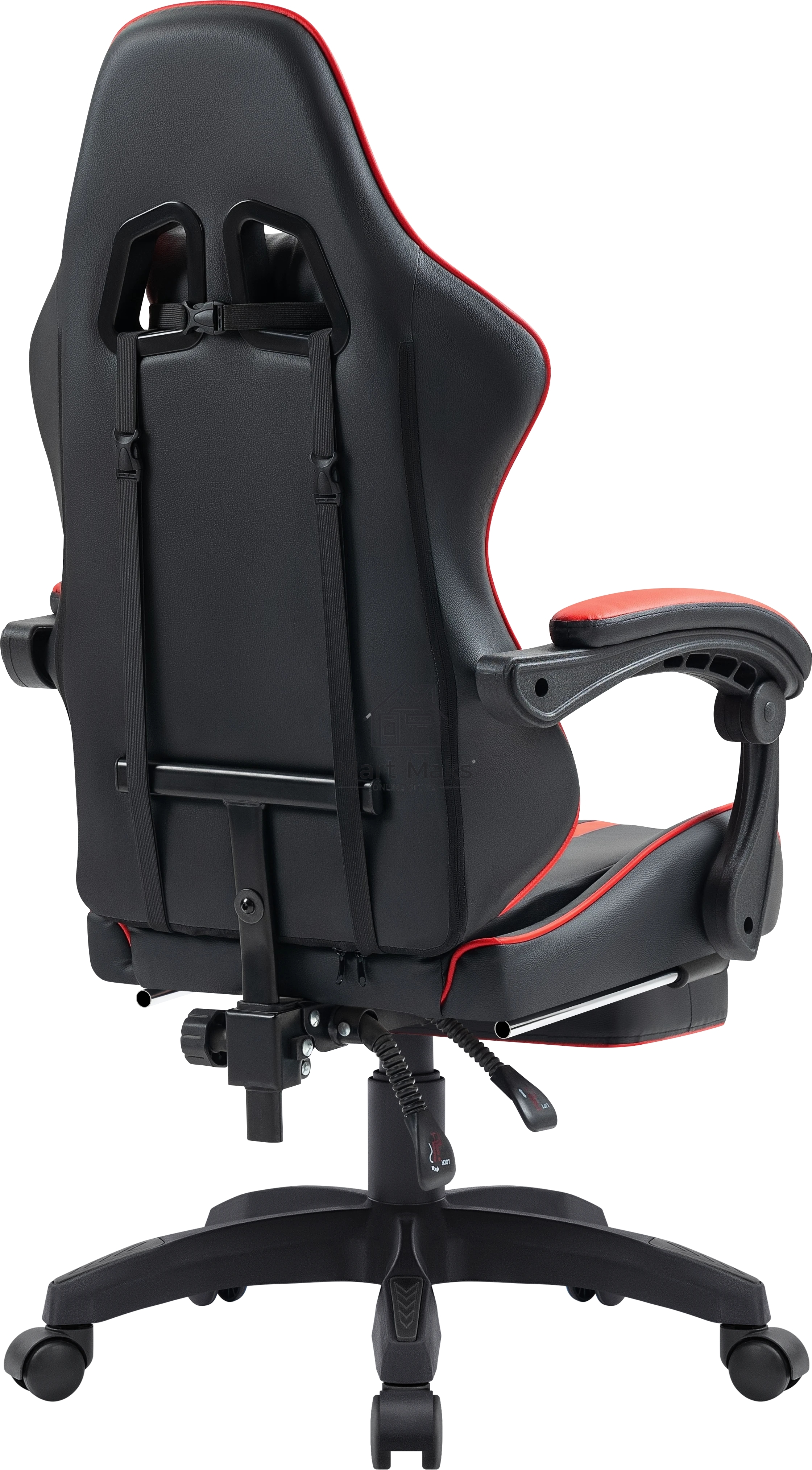 Кресло игровое Defender Colran черный/красный, класс 4, PU, подножка