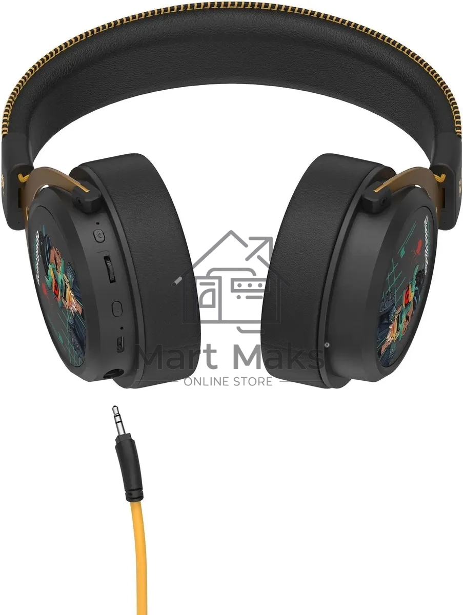 Наушники с микрофоном A4Tech Bloody MR595 Renegade черный/рисунок мониторные BT/Radio оголовье (MR595)