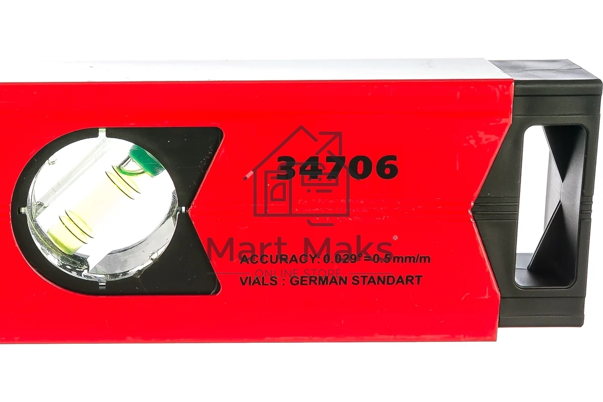 Уровень MATRIX алюминиевый, 600 мм, фрезерованный, 3 глазка (1 зеркальный), усиленный MATRIX 34706