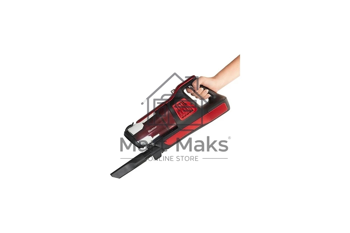 Пылесос вертикальный Blackton Bt VCA1401B красный, питание от аккумулятора, 120 Вт, уборка сухая, пылесборник 0.6 л, работа от АКБ max 40 мин