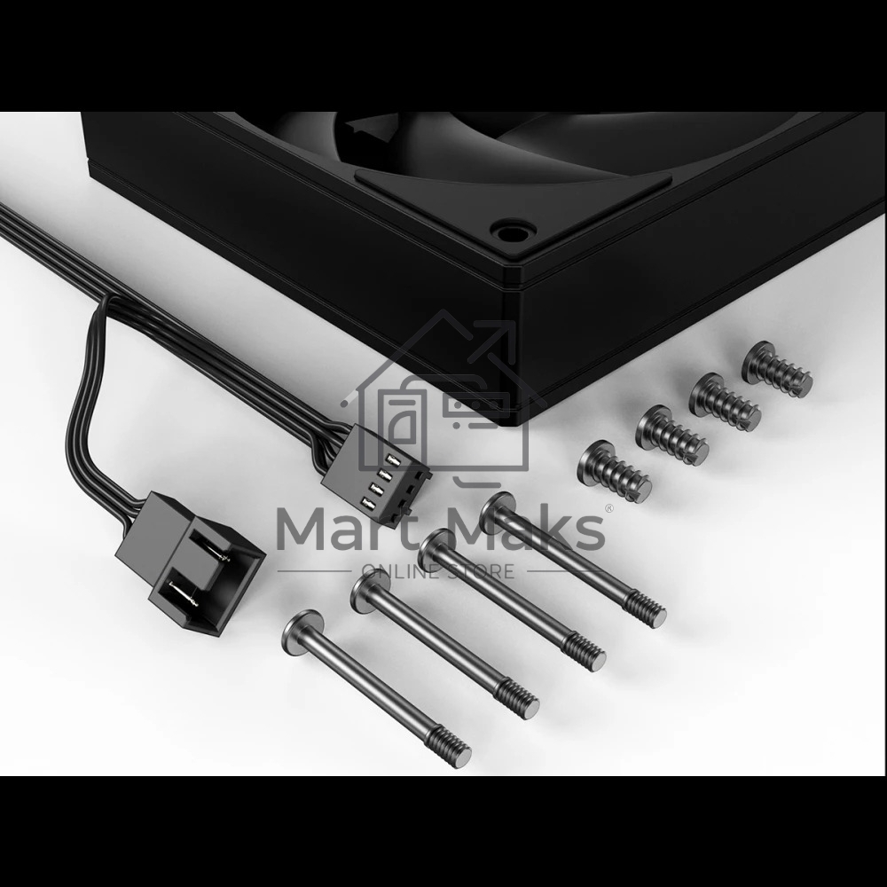 Вентилятор для корпуса ID-COOLING AF-1230-K черный, 120 мм, 2000 об/мин, 31.1 дБ, 4 pin