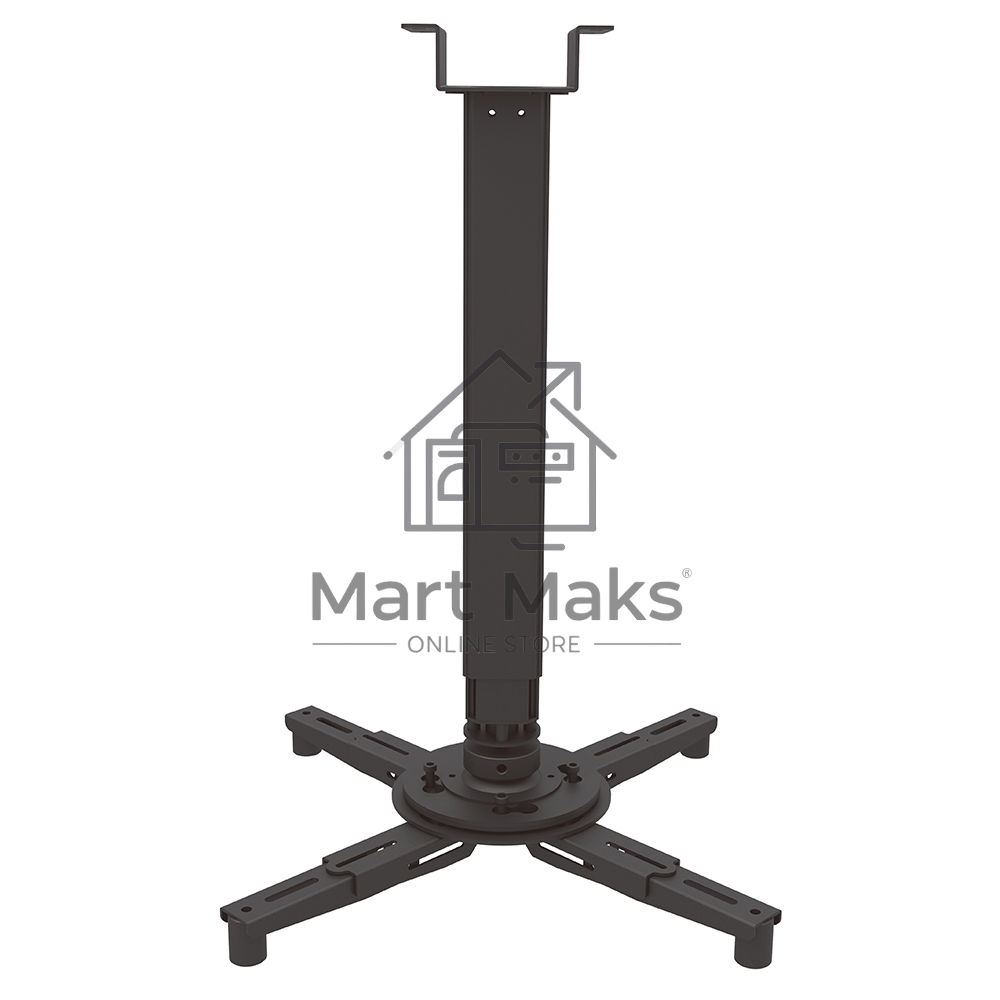 Потолочный комплект для проектора Wize Pro PRXL713A длина штанги 217,7-400,7 см, расстояние между крепежными отверстиями 404 мм,наклон +/-11°,вращение 360°, до 100 кг,черн