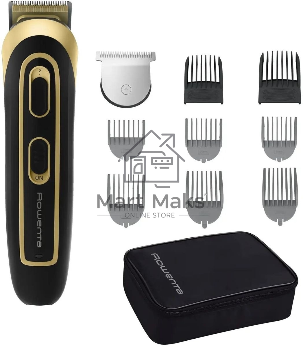 Триммер Rowenta TN9118F0 черный/золотистый (насадок в компл:9шт)