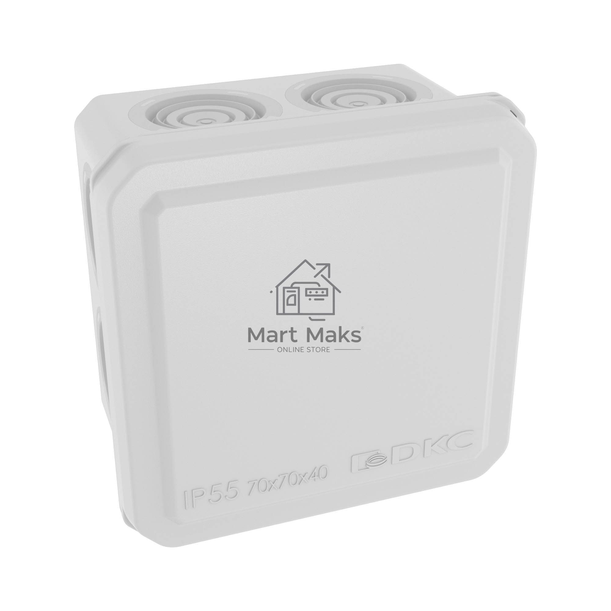 Коробка ответвительная DKC с 8+2 кабельными вводами д.20/20мм, IP55,70х70х40мм