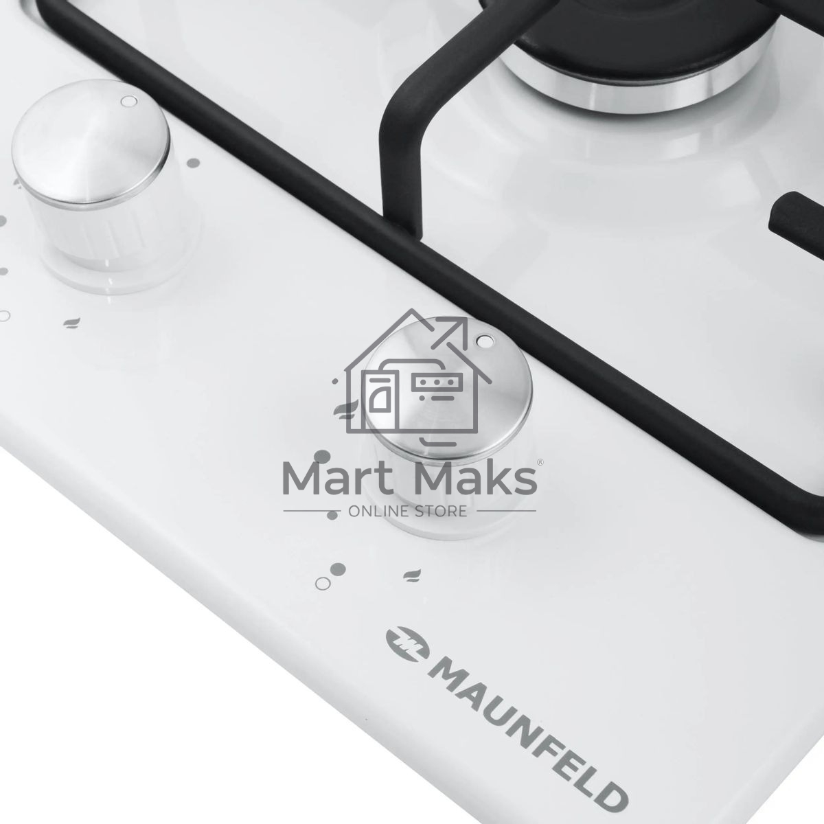 Газовая варочная панель Maunfeld EGHE.32.3EW/G, 2 конфорки, эмалированная сталь, белый