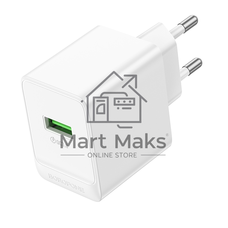 Сетевое зарядное устройство BOROFONE (6941991104749) BAS12A 1USB 3.0A QC3.0 18W White