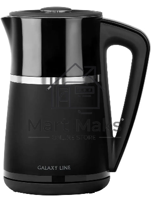 Чайник электрический Galaxy Line GL 0338 черный, пластик, 2200 Вт, 1.7 л