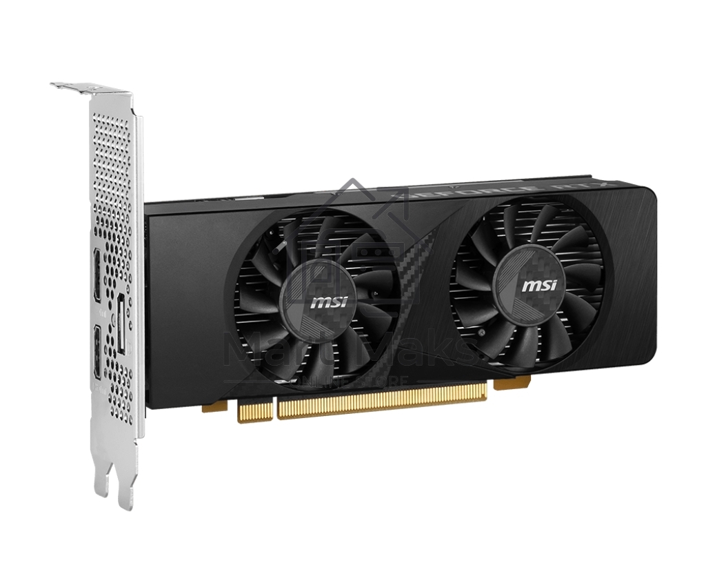 Видеокарта MSI RTX3050 LP 6G OC NVIDIA GeForce RTX 3050 6Gb 96bit PCI-E 4.0 GDDR6 1492/14000 HDMIx2 DPx1 HDCP Ret low profile