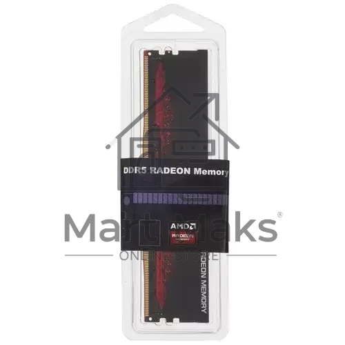 Оперативная память AMD Radeon R5, DDR5, 8GB (1x8GB), 5600MHz, CL40, DIMM, с радиатором, черный/красный