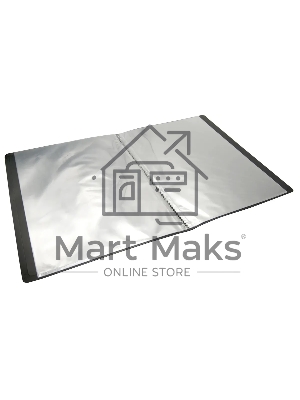 Папка с 20 прозрачными вкладками Бюрократ DeLuxe DLV20BLCK A4, пластик, 0.7мм, черный