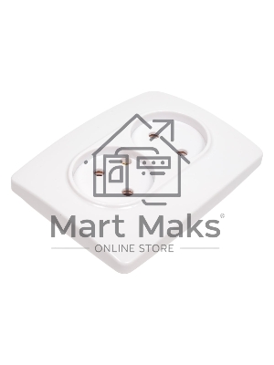 Розетка ЭРА 2X2P, 16A-250В, IP20, Эра12, белый (10/100/1600)