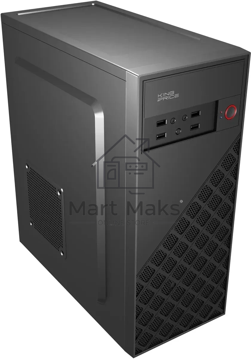 Компьютерный корпус KingPrice KPCC-MD203 черный без БП ATX 1x80mm 3x120mm 2xUSB2.0 audio