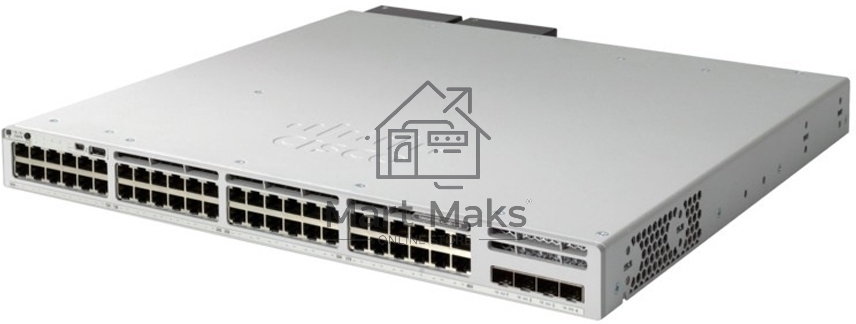 Коммутатор Cisco Catalyst C9300L-48P-4X-E, 48×1 Гбит/с, 4×10 Гбит/с SFP+, управляемый