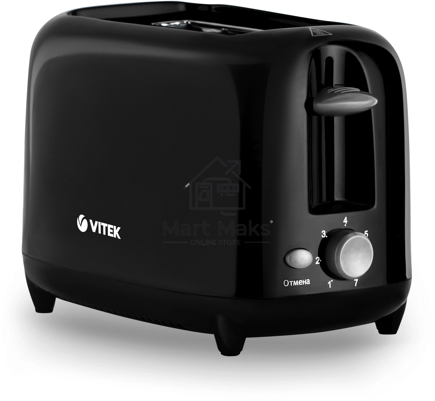 Тостер Vitek Illusion VT-1573 черный, 700 Вт, 2 слота