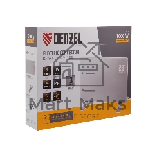 Конвектор электрический Denzel OptiPrime-1000 белый, 1000 Вт, 15 м2, термостат, дисплей, WiFi