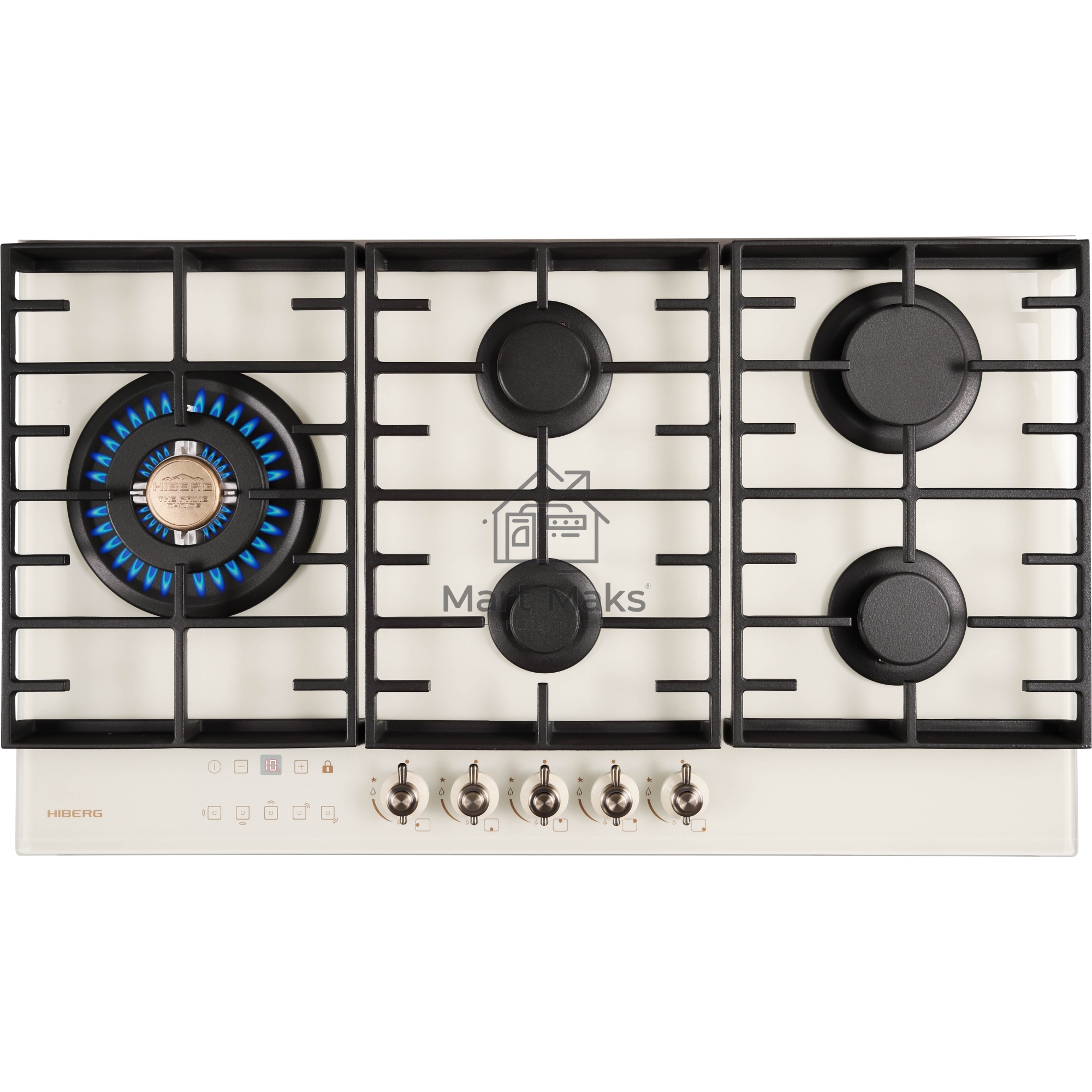 Газовая варочная панель HIBERG VM 9155 Y, бежевый