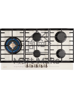 Газовая варочная панель HIBERG VM 9155 Y, бежевый