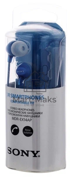 Наушники Sony MDR-EX14AP синий