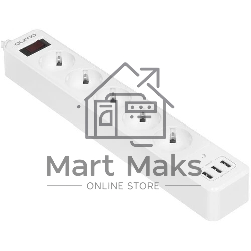 Сетевой фильтр QUMO Power Bar 5SP4U (P-0005), белый
