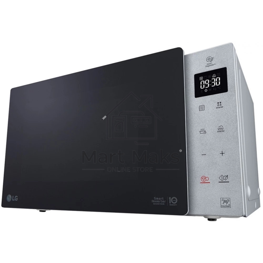 Микроволновая печь LG MW25R35GISL стальной /черный, 25 л, 1000 Вт, переключатели - сенсор