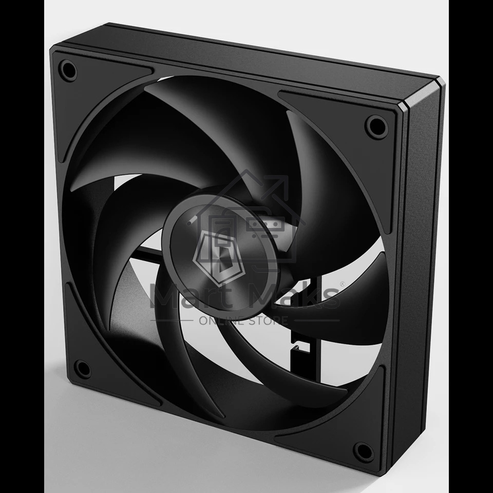 Вентилятор для корпуса ID-COOLING AF-1230-K черный, 120 мм, 2000 об/мин, 31.1 дБ, 4 pin