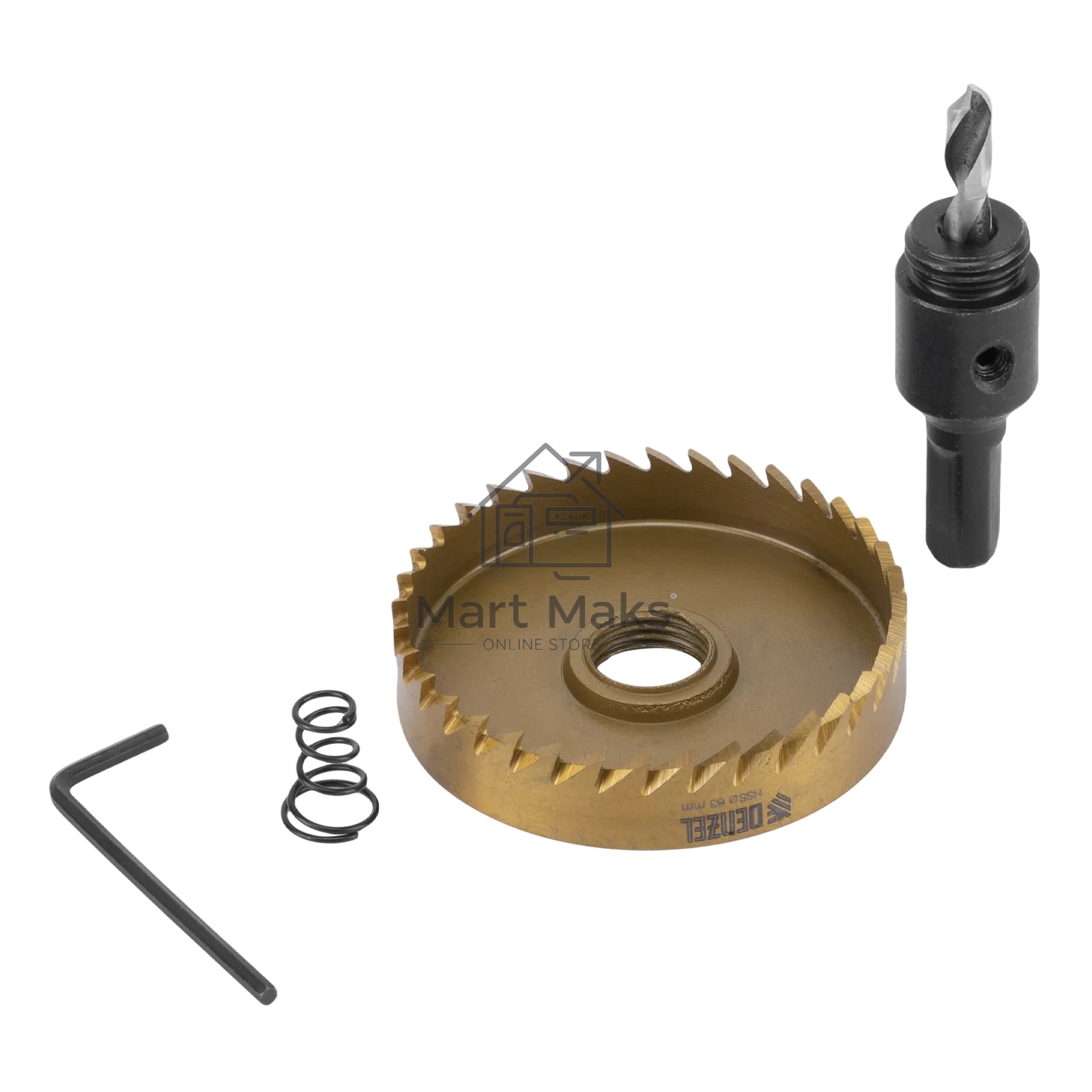 Коронка по металлу Denzel HSS, 63 мм, нитридтитановое покрытие