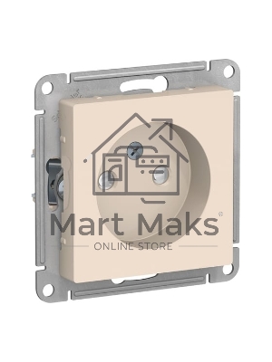 Механизм розетки 1-м СП AtlasDesign без заземл. защ. шторки 16А беж. SchE ATN000249
