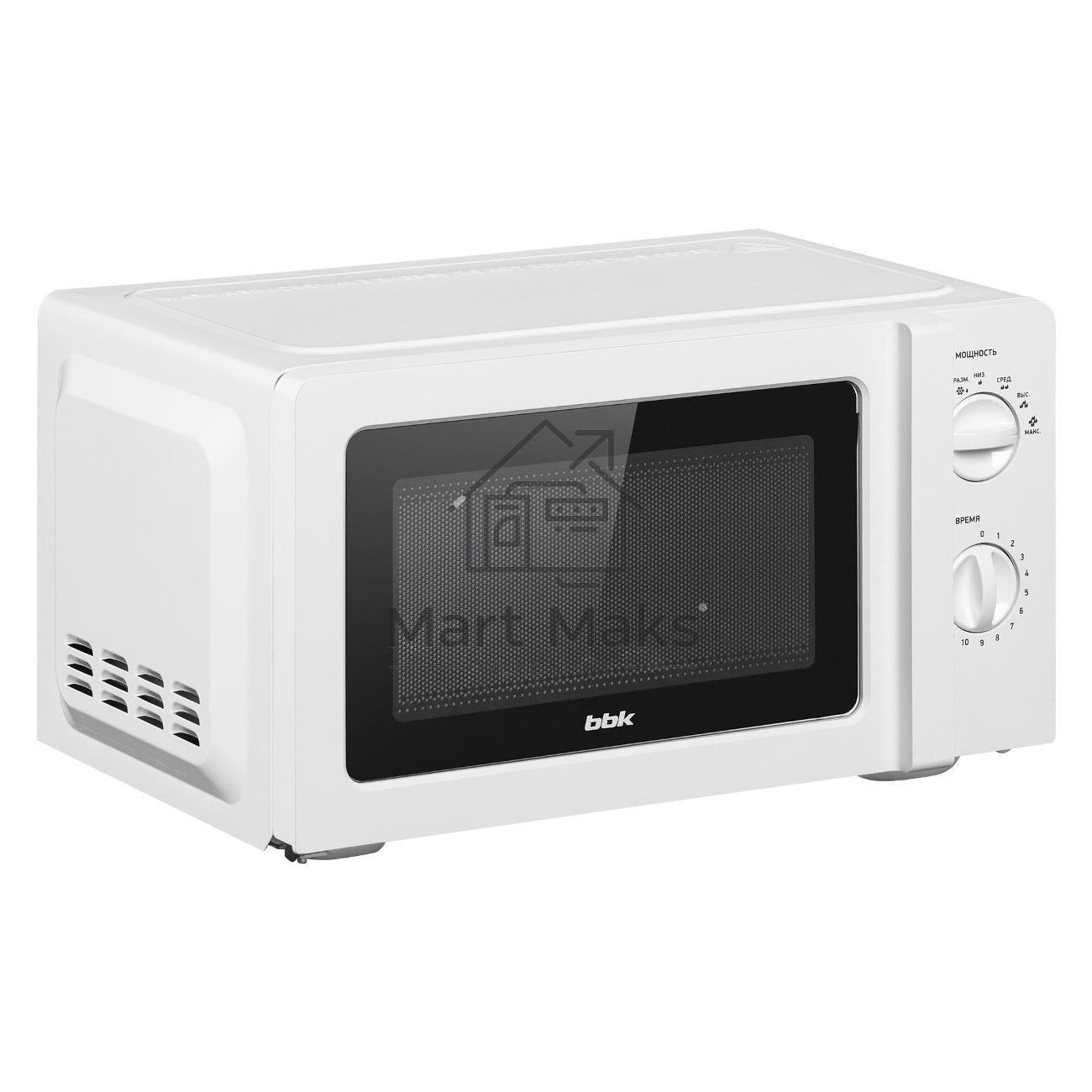 Микроволновая печь BBK 20MWS-777M/W белый, 20 л, 700 Вт, переключатели- поворотный механизм