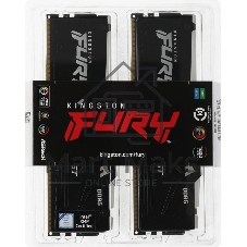 Оперативная память Kingston Fury Beast, DDR5, 32GB (2x16GB), 5200MHz, CL40, DIMM, с радиаторами, RGB, черный