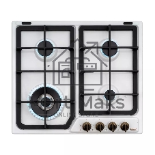 Газовая варочная поверхность DeLonghi BF 46 PRO RUS, 4 конфорки, эмаль, 8000 Вт