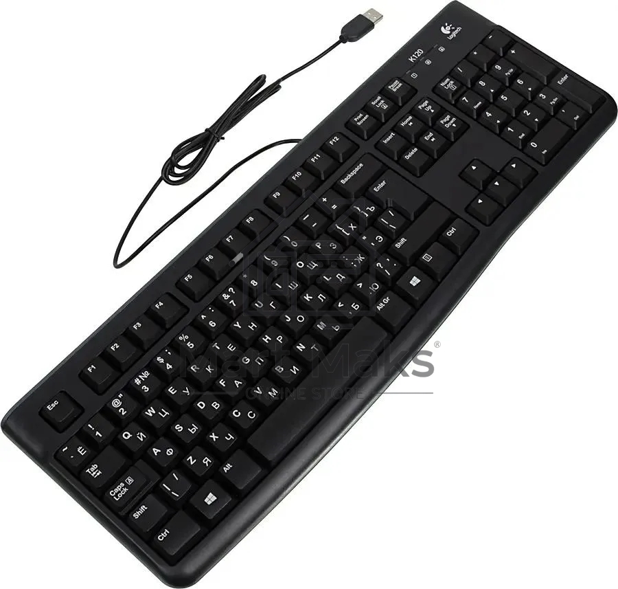 Клавиатура Logitech K120 EER проводная, USB, черный