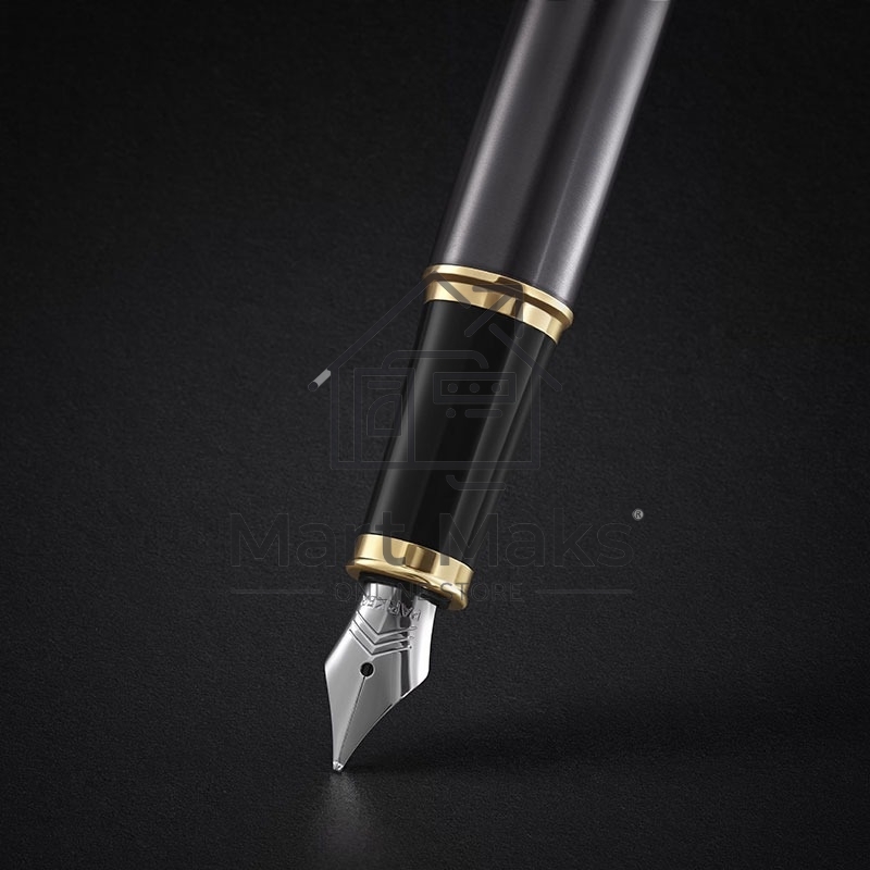 Ручка перьевая Parker IM Premium Grey Core GT (2213776) M, черные чернила, подарочная коробка