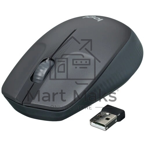 Мышь беспроводная Logitech M190 черный, 1000 dpi, радиоканал, USB, кнопки - 3