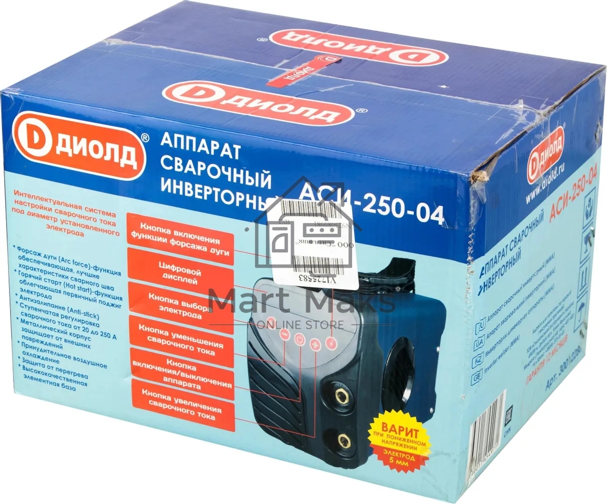 Сварочный аппарат Диолд АСИ-250-04 инвертор ММА DC 7.2кВт