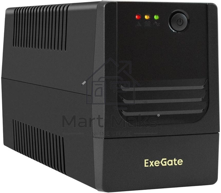 Источник бесперебойного питания ExeGate Power NB-650.LED.AVR.4C13 / 650 ВА / 390 Вт / 4 x IEC 320 C13