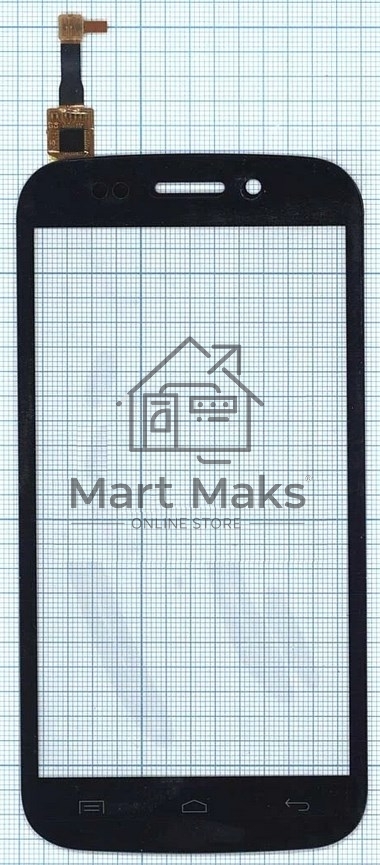 Сенсорное стекло (тачскрин) для Micromax A210 Canvas 4, черное