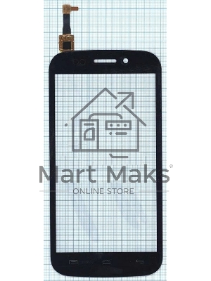 Сенсорное стекло (тачскрин) для Micromax A210 Canvas 4, черное
