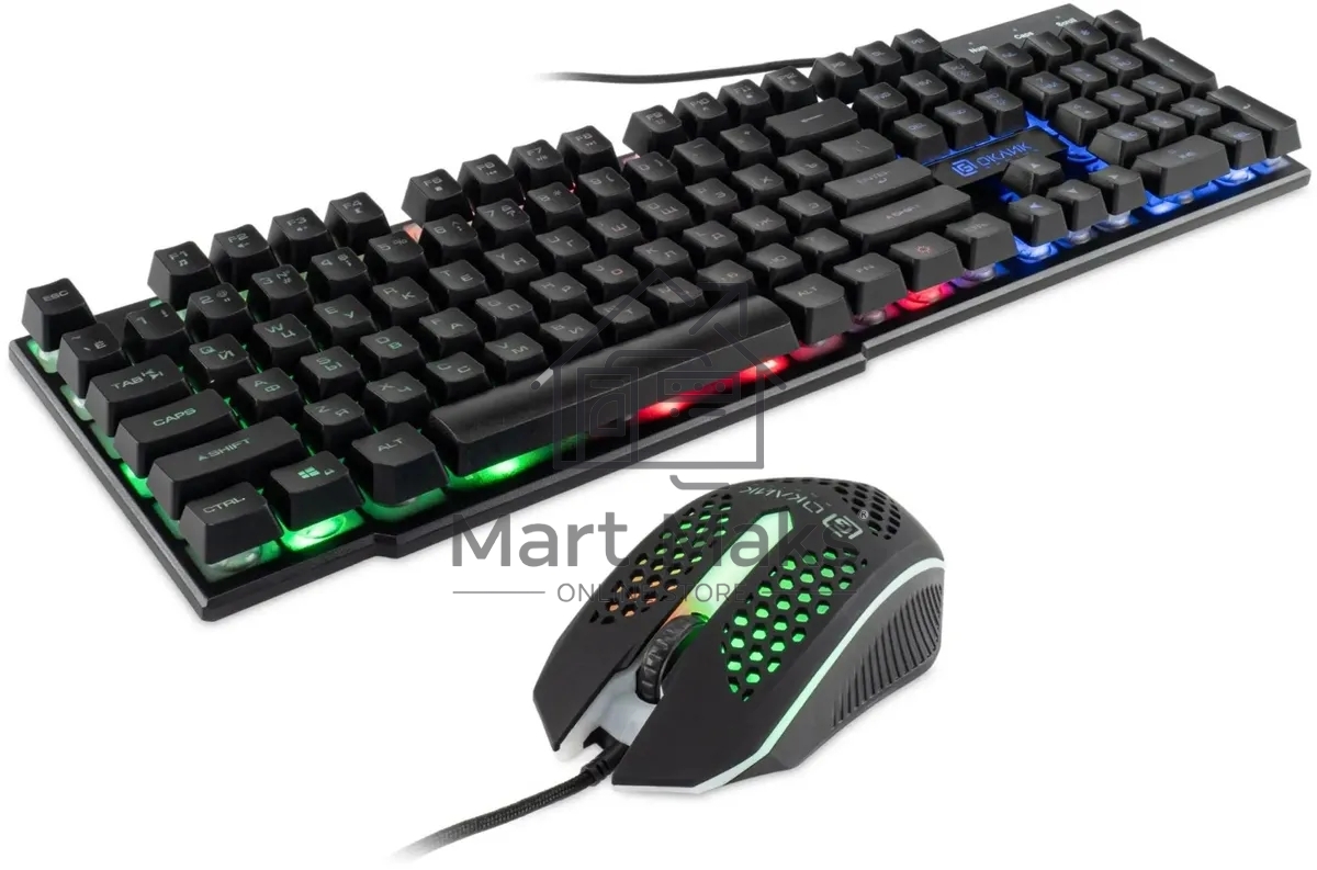 Клавиатура + мышь Оклик GMNG 400GMK клав:черный мышь:черный USB