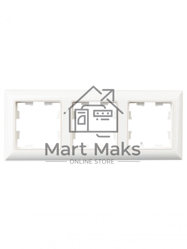 Рамка 3-местная IEK BRITE РУ-3-Бр DECOR 3D-форма белый/белый