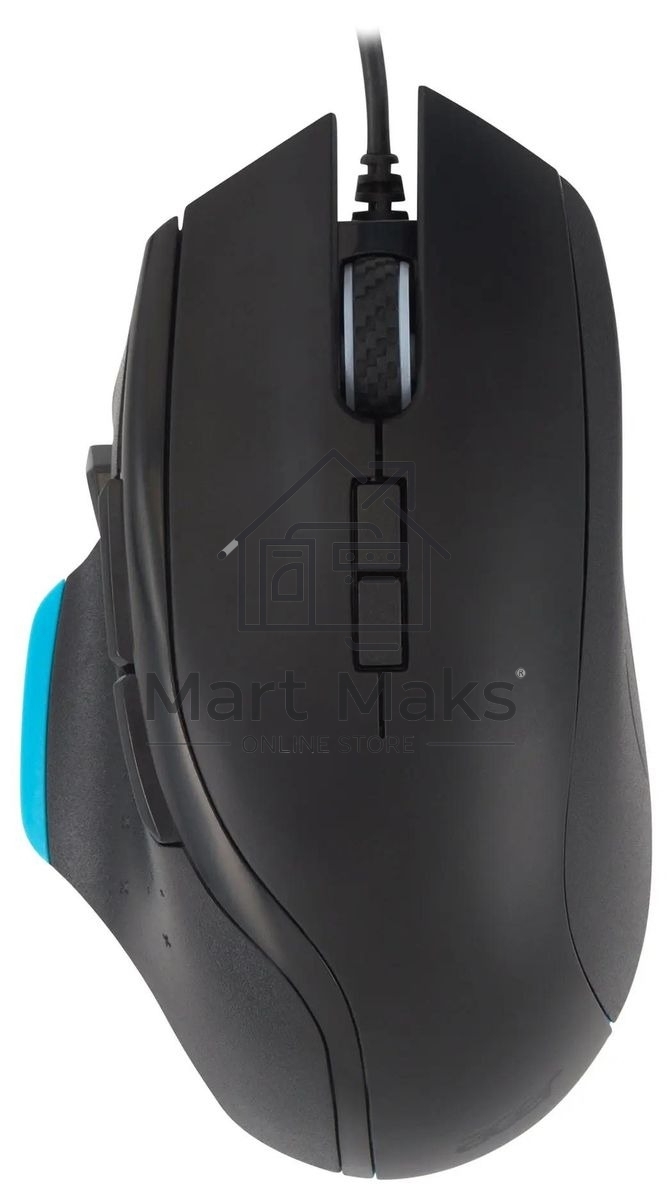 Мышь проводная Acer OMW123 черный, 6400 dpi, USB, кнопки - 8