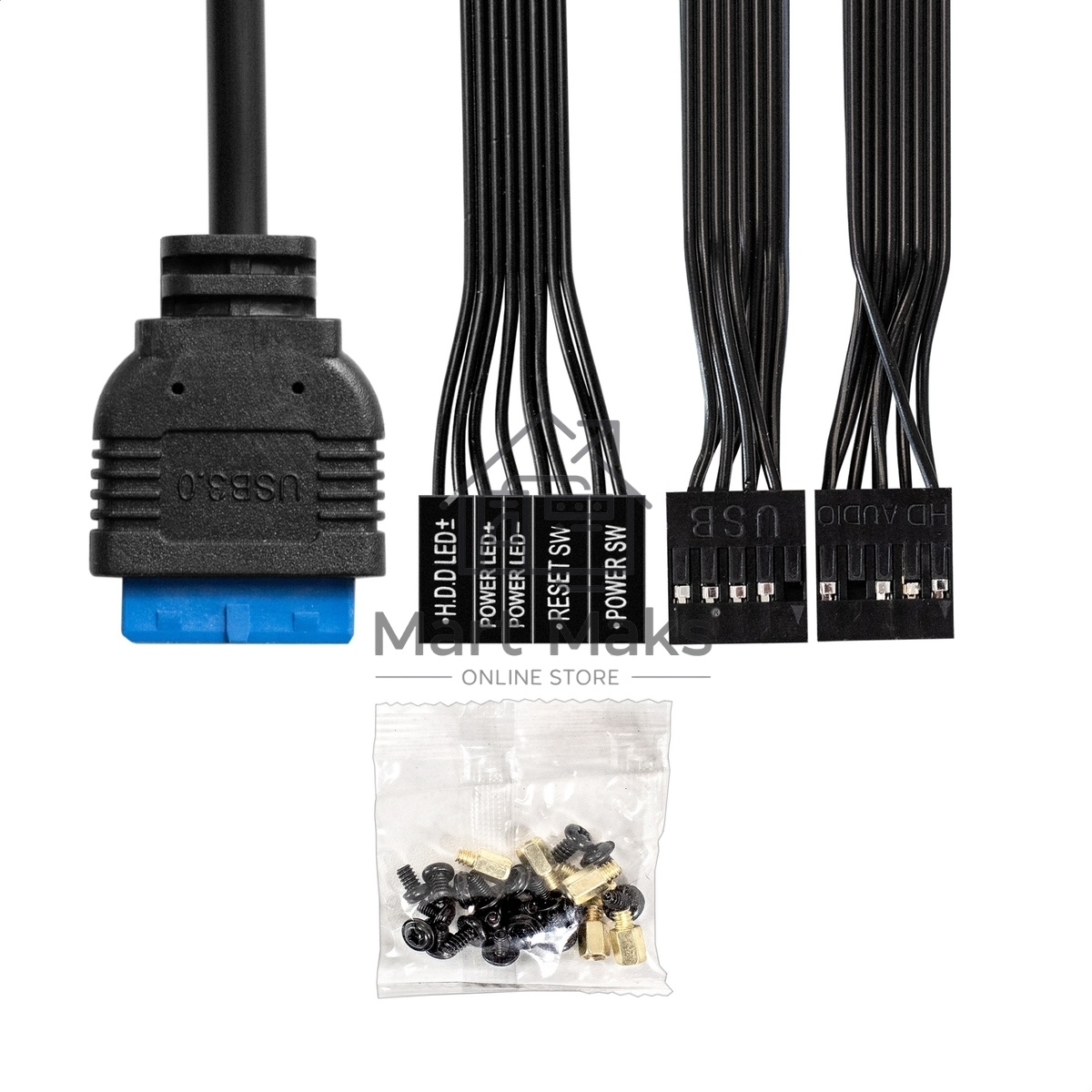 Корпус Minitower ExeGate BAA-303MU-UNS350 (mATX, БП UNS350 с вент. 12см, 2*USB+1*USB3.0, HD Audio, черный)