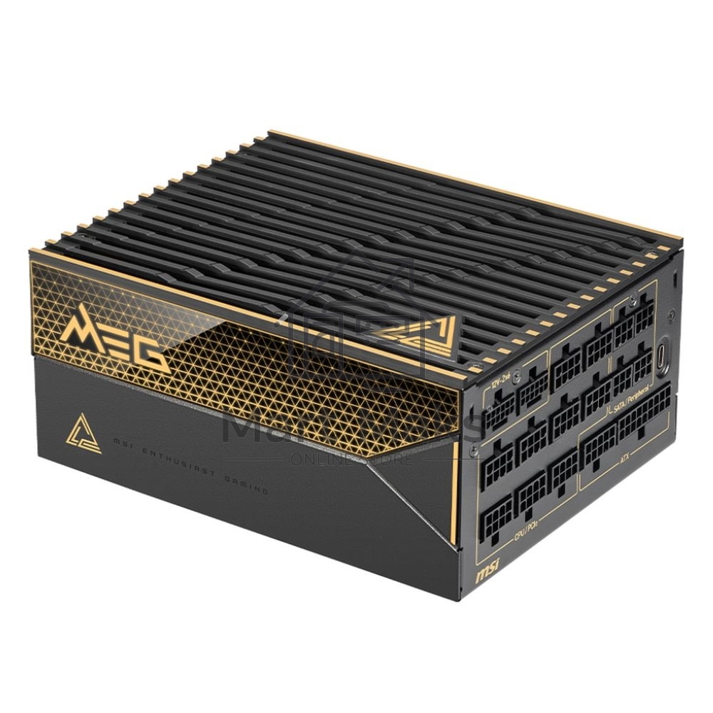 Блок питания ПК MSI MEG Ai1600T PCIE5, 1600W, 80 PLUS Titanium, полностью модульный, ATX 3.1, PCIE5.1, RTL