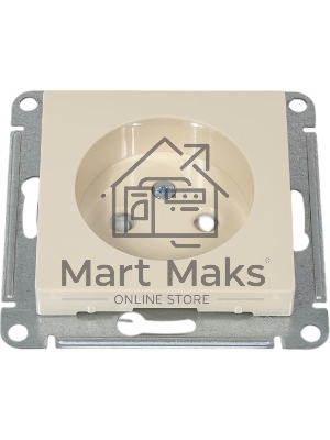 Механизм розетки 1-м СП AtlasDesign без заземл. защ. шторки 16А беж. SchE ATN000249