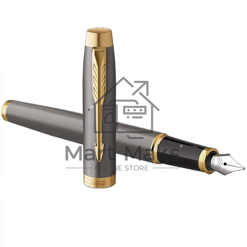 Ручка перьевая Parker IM Premium Grey Core GT (2213776) M, черные чернила, подарочная коробка