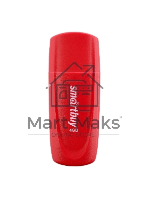 Флешка USB R/W SmartBuy R/W Scout Red (SB004Gb2SCR), 4Gb, USB 2.0, R/W 10/7, красный