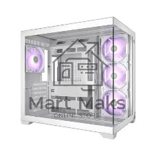 Корпус без блока питания PCCooler C3T700 ARGB WH, Midi-Tower, TG, 4x120мм ARGB, 1xUSB-A 3.0 + 1xUSB-A 2.0 + 1xUSB-C, ATX, mATX, mITX белый