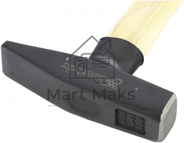 Молоток слесарный Matrix 400 г, квадратный боек, деревянная рукоятка
