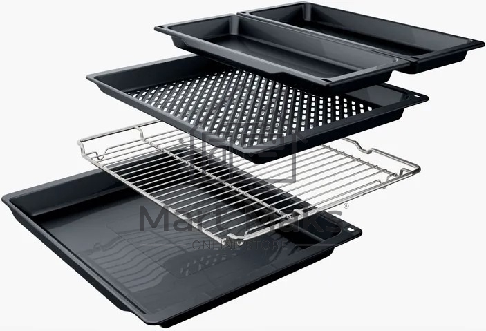 Электрический духовой шкаф Bosch HJG852YB0T Serie 6, 60 см, 66 л, черный,сенсорное управление, 8 режимов+AutoPilot 30(30 автоматических программ), LCD-дисплей, галогенное освещение, самоочистка EcoClean,Soft Open and Soft Close door,телескопические направ