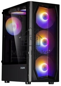 Компьютерный корпус MidiTower Zalman N4 black (ATX,Window, 6xRGB fan, USB2.0 x2, USB3.0x1, без БП) (N4 rev.1)